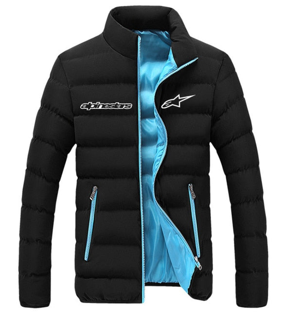 alpinestars men's fashion jacket zipper comfortable cotton clothes winter snowy day warm