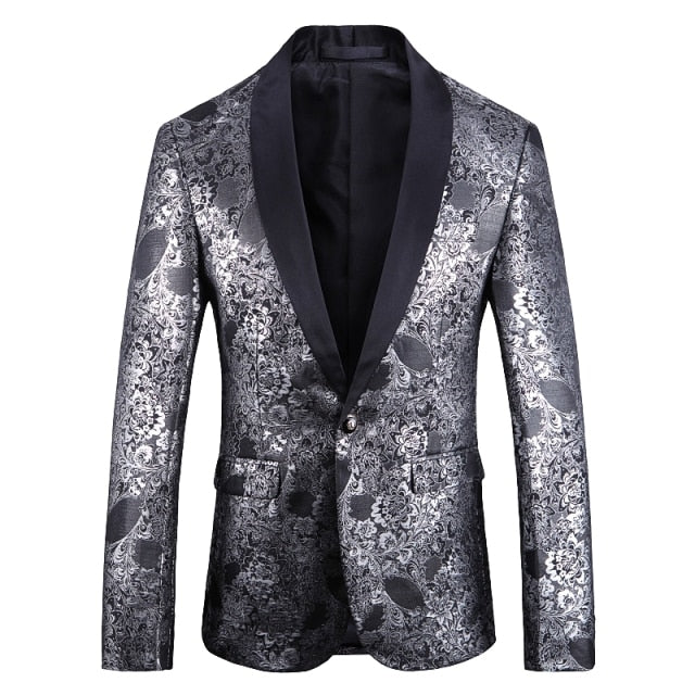 shawl lapel black jacquard dinner jackets party groom wear men slim wedding suits for men prom tuxedo blazer