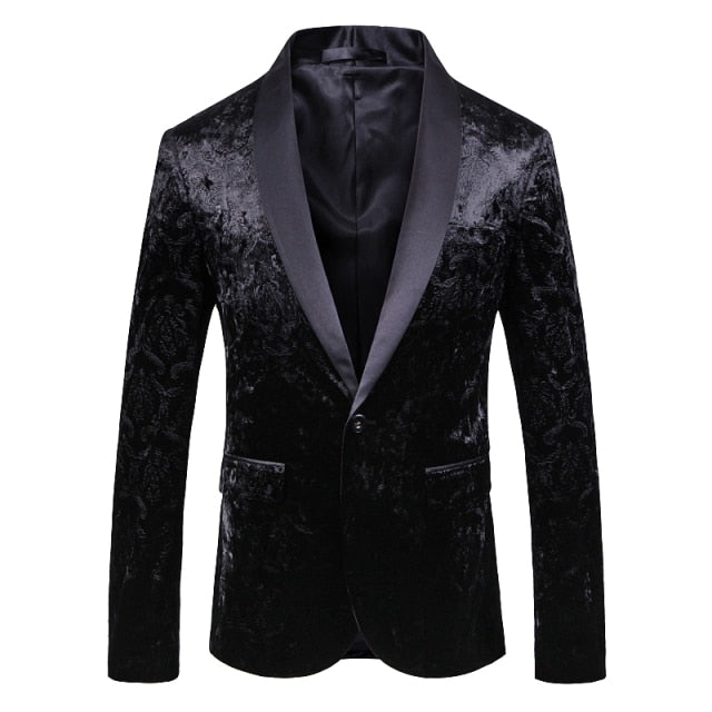 shawl lapel black jacquard dinner jackets party groom wear men slim wedding suits for men prom tuxedo blazer