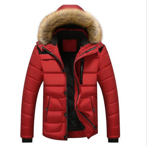 male parkas casual thick outwear hooded fleece jackets