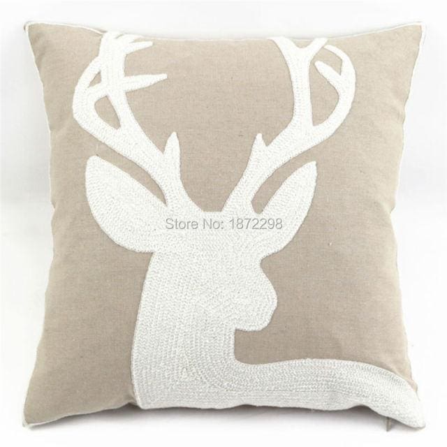 45*45cm christmas style 100% cotton wool embroidery cushion cover 450mm*450mm / 03a-02
