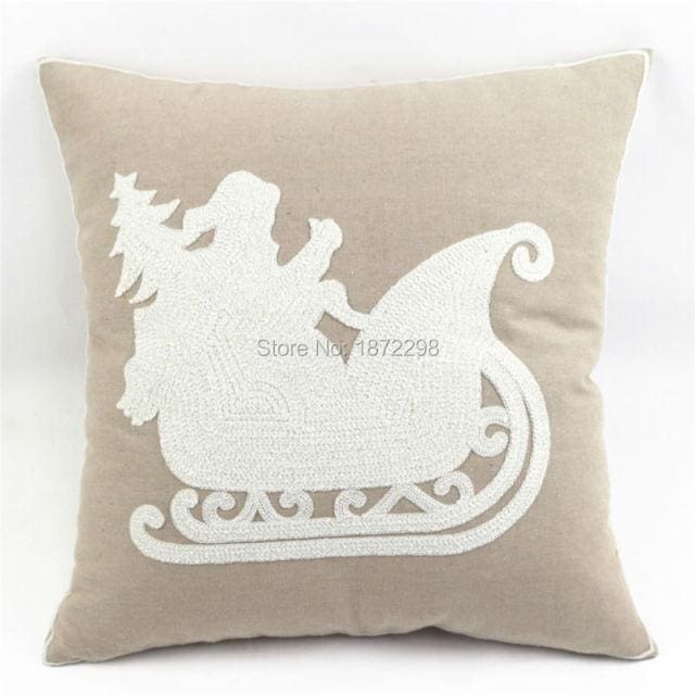 45*45cm christmas style 100% cotton wool embroidery cushion cover 450mm*450mm / 03a-03