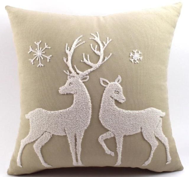 45*45cm christmas style 100% cotton wool embroidery cushion cover 450mm*450mm / 03a-06