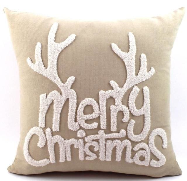 45*45cm christmas style 100% cotton wool embroidery cushion cover 450mm*450mm / 03a-07