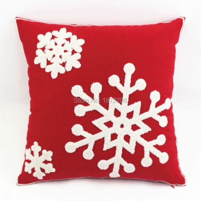 45*45cm christmas style 100% cotton wool embroidery cushion cover 450mm*450mm / 13a-01