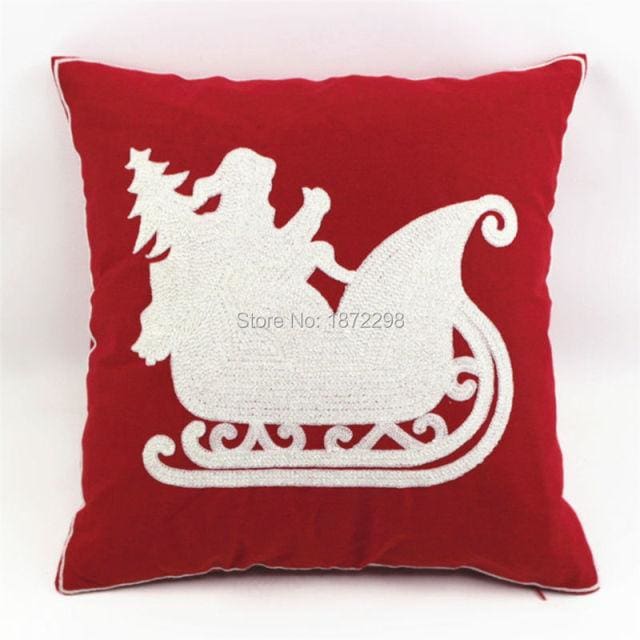 45*45cm christmas style 100% cotton wool embroidery cushion cover 450mm*450mm / 13a-03