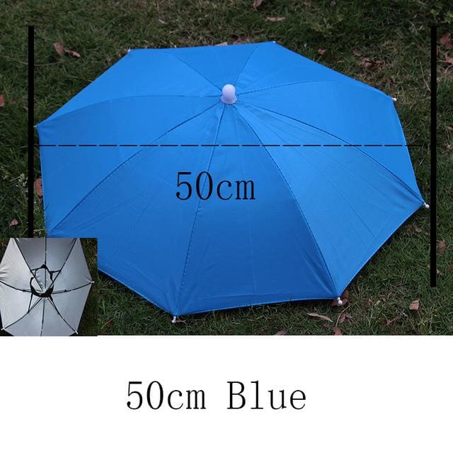 8 bone 50 cm fishing cap umbrella 50cmblue