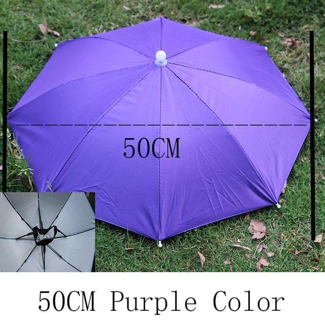 8 bone 50 cm fishing cap umbrella 50cmpurble