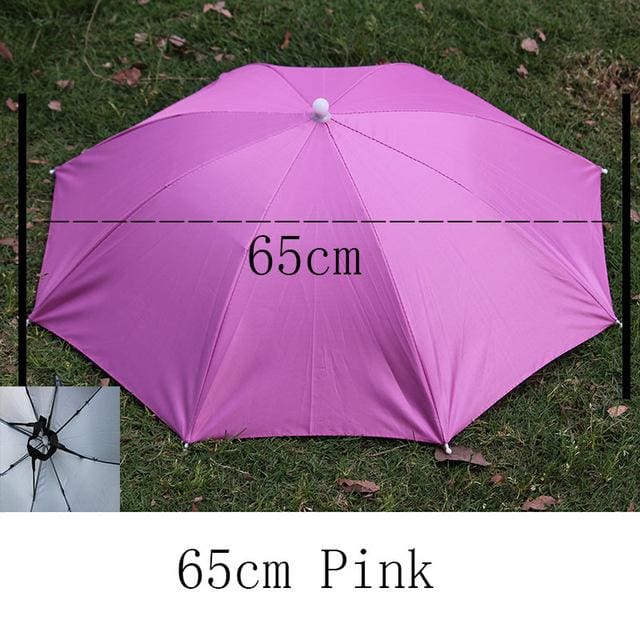 8 bone 50 cm fishing cap umbrella 65cmpink