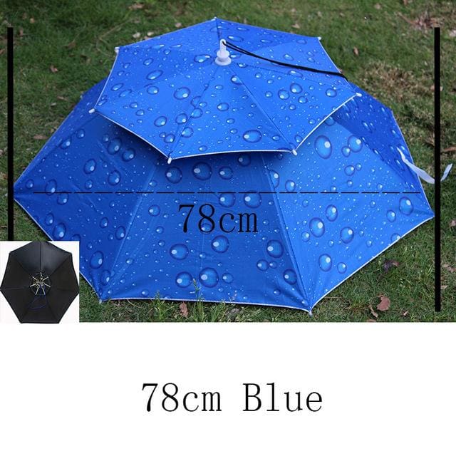 8 bone 50 cm fishing cap umbrella 78cmblue