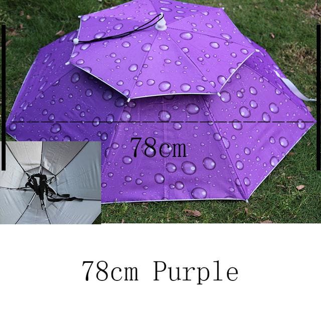 8 bone 50 cm fishing cap umbrella 78cmpurple