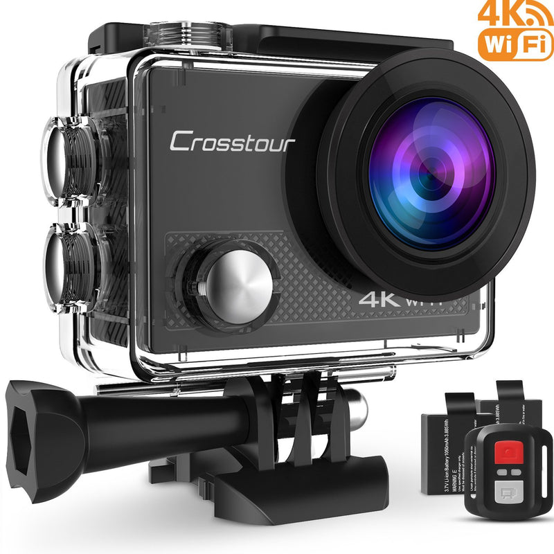 crosstour action waterproof camera 4k wifi 16mp ultra hd with remote control