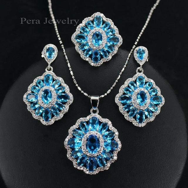 925 sterling costume jewelry cubic zirconia necklace and earrings set