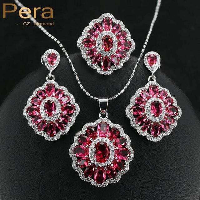 925 sterling costume jewelry cubic zirconia necklace and earrings set