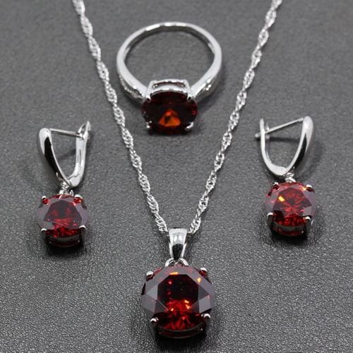 925 sterling silver cheerful women wedding jewelry set