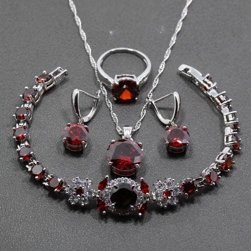 925 sterling silver cheerful women wedding jewelry set