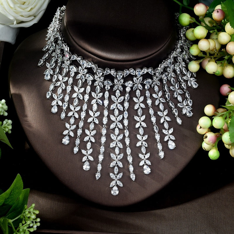 aaa cubic zirconia bridal wedding jewelry sets
