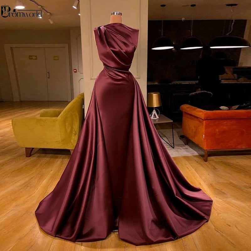 abendkleider 2020 burgundy moroccan kaftan muslim evening gown