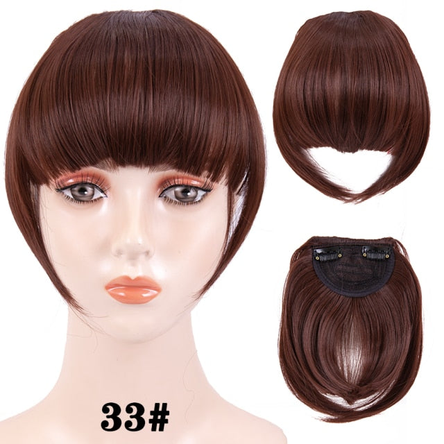 high temperature synthetic fiber fringe clip in bangs hair extensions xin 33 / 6inches