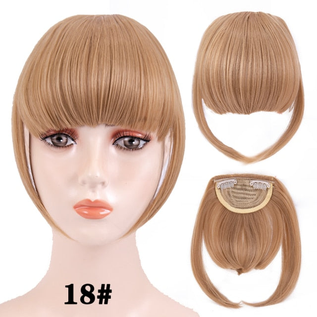 high temperature synthetic fiber fringe clip in bangs hair extensions xin 18 / 6inches