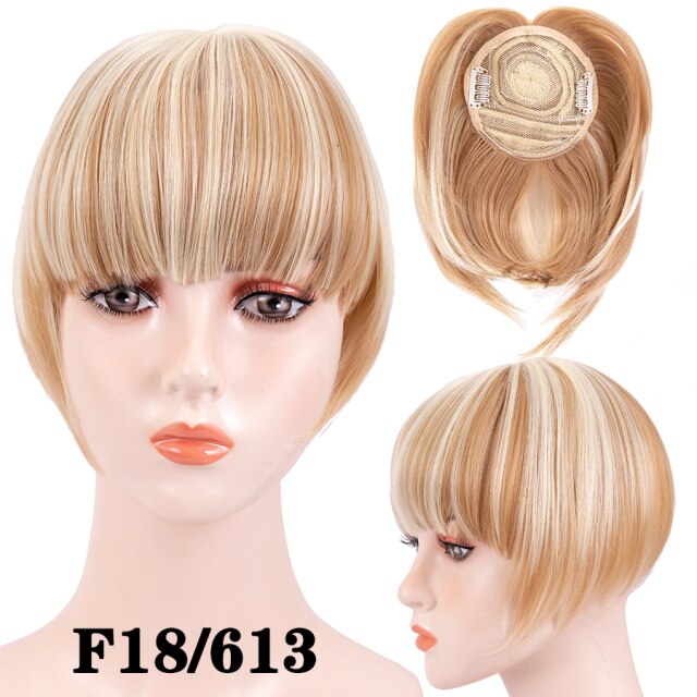 high temperature synthetic fiber fringe clip in bangs hair extensions