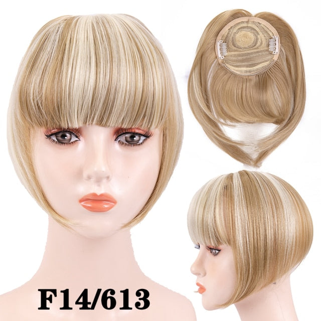 high temperature synthetic fiber fringe clip in bangs hair extensions xuan f14-613 / 6inches