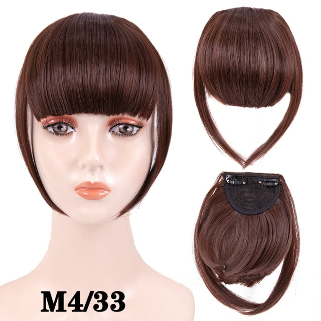 high temperature synthetic fiber fringe clip in bangs hair extensions xin m4-33 / 6inches