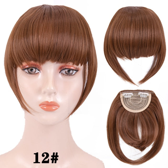 high temperature synthetic fiber fringe clip in bangs hair extensions xin 12 / 6inches