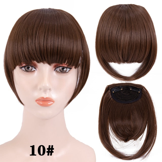 high temperature synthetic fiber fringe clip in bangs hair extensions xin 10 / 6inches