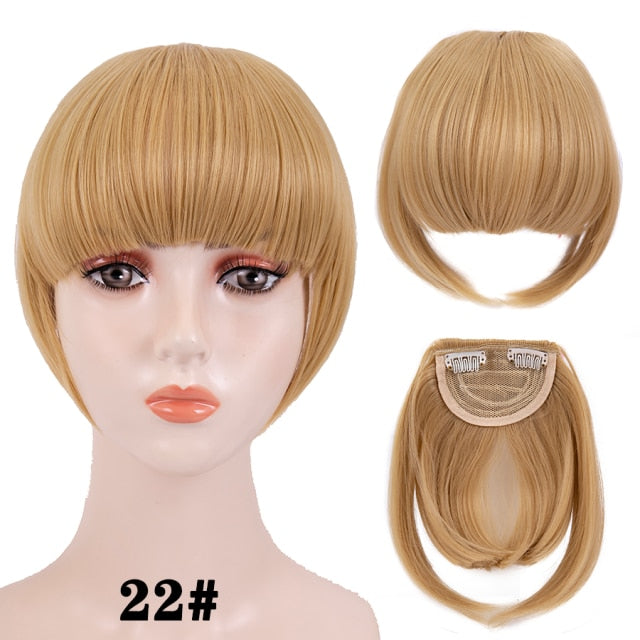 high temperature synthetic fiber fringe clip in bangs hair extensions xin 22 / 6inches
