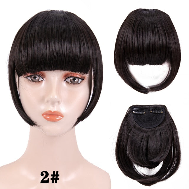 high temperature synthetic fiber fringe clip in bangs hair extensions xin 2 / 6inches