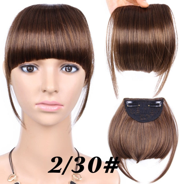 high temperature synthetic fiber fringe clip in bangs hair extensions 2-30 / 6inches