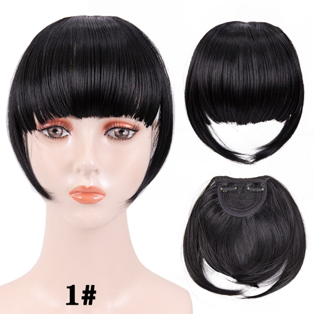 high temperature synthetic fiber fringe clip in bangs hair extensions xin 1 / 6inches