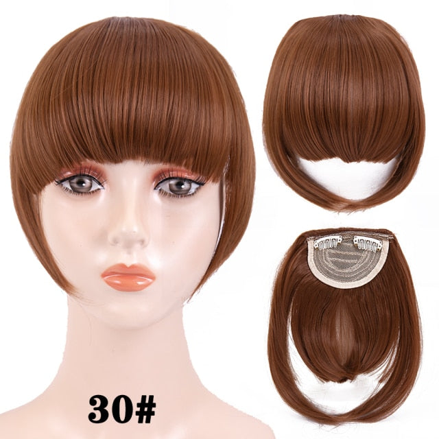 high temperature synthetic fiber fringe clip in bangs hair extensions xin 30 / 6inches