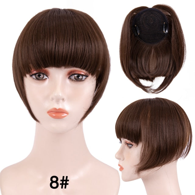 high temperature synthetic fiber fringe clip in bangs hair extensions xuan 8 / 6inches