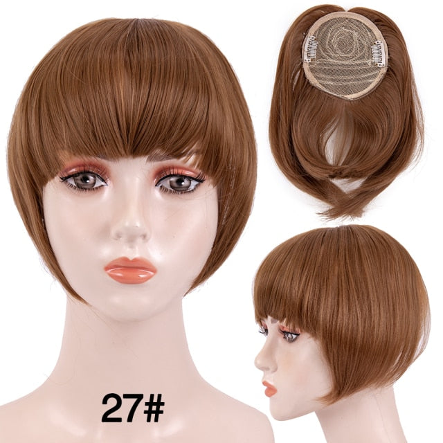 high temperature synthetic fiber fringe clip in bangs hair extensions xuan 27 / 6inches
