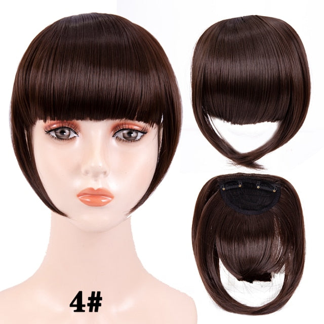 high temperature synthetic fiber fringe clip in bangs hair extensions xin 4 / 6inches
