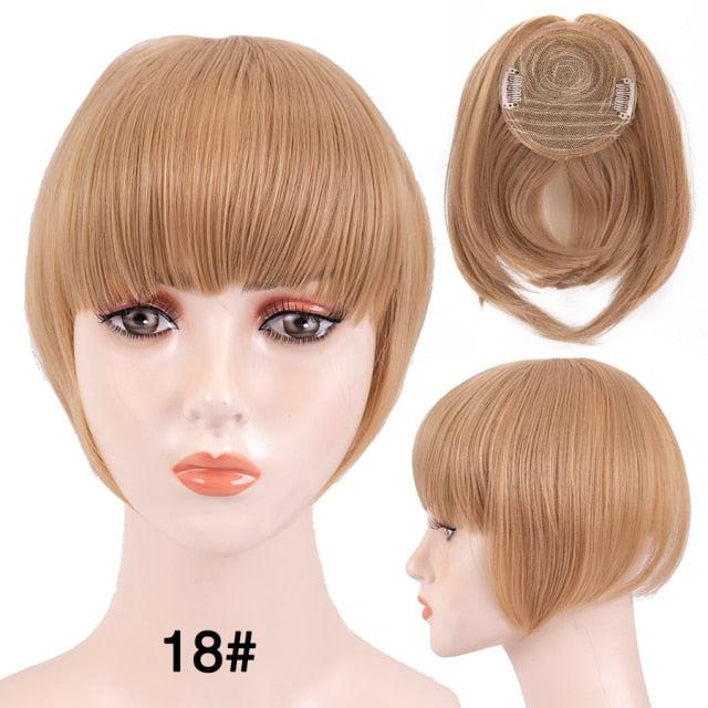 high temperature synthetic fiber fringe clip in bangs hair extensions xuan 18 / 6inches