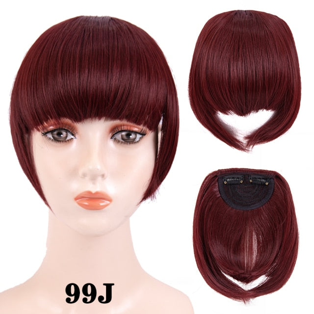 high temperature synthetic fiber fringe clip in bangs hair extensions xin 99j / 6inches