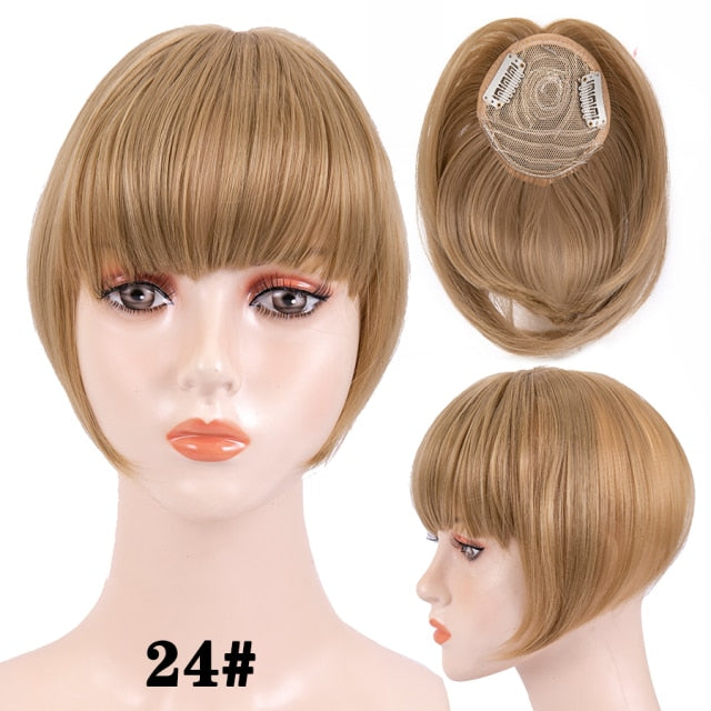 high temperature synthetic fiber fringe clip in bangs hair extensions xuan 24 / 6inches