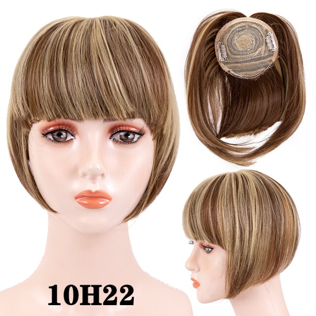 high temperature synthetic fiber fringe clip in bangs hair extensions