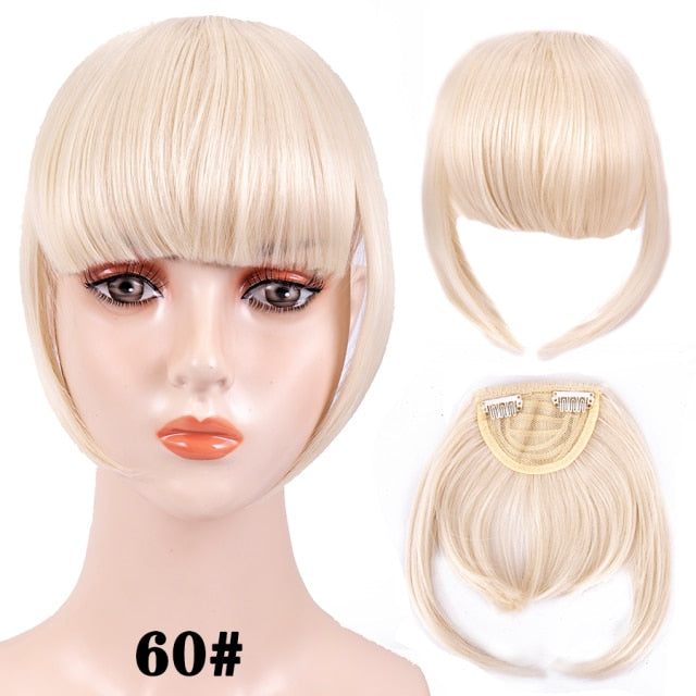 high temperature synthetic fiber fringe clip in bangs hair extensions xin 60 / 6inches