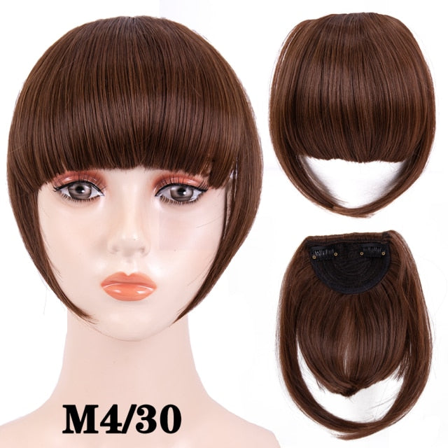high temperature synthetic fiber fringe clip in bangs hair extensions xin m4-30 / 6inches