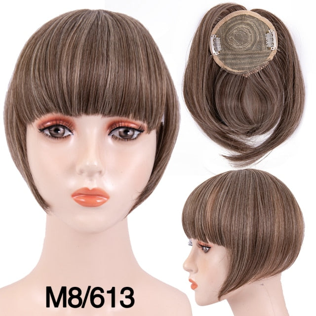 high temperature synthetic fiber fringe clip in bangs hair extensions xuan m8-613 / 6inches