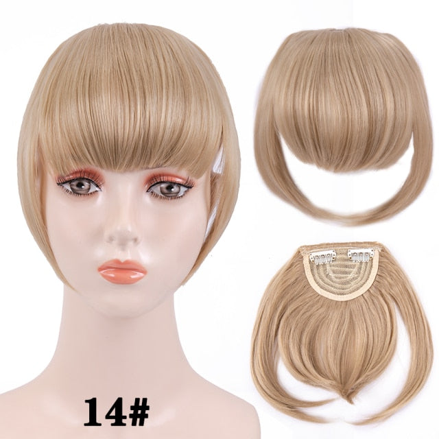 high temperature synthetic fiber fringe clip in bangs hair extensions xin 14 / 6inches