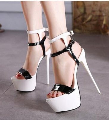 ankle strap gladiator party heels