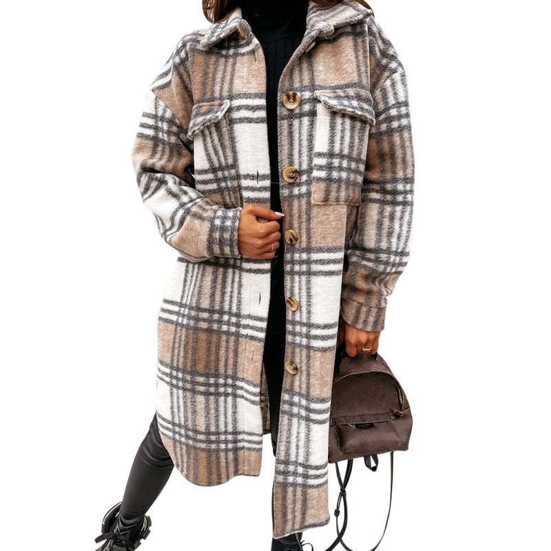 thick warm woolen blends overcoat