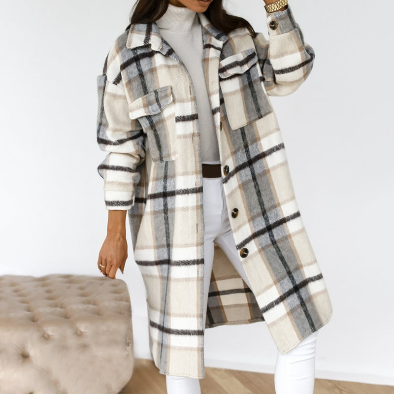 thick warm woolen blends overcoat