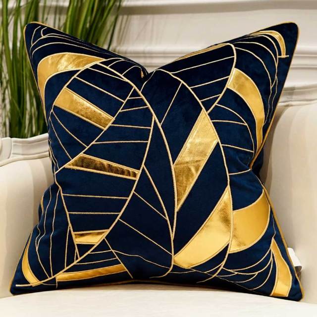 luxury blue decorative cushion