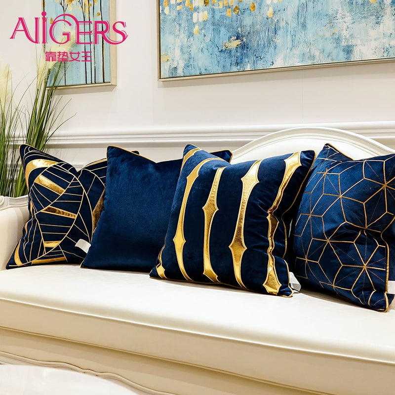 luxury blue decorative cushion